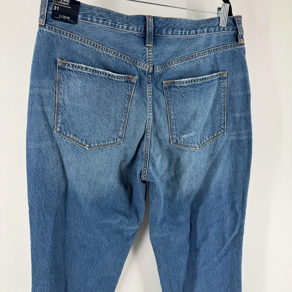 J.Crew High-Rise Straight Premium Edition Jeans Blue Denim Size 31 BT081